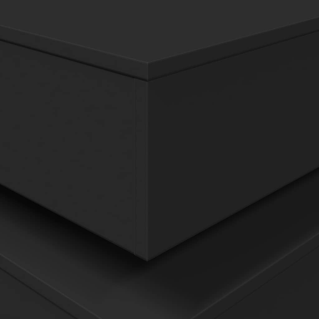 LED Coffee Table Black 90 X 50 X 40 Cm