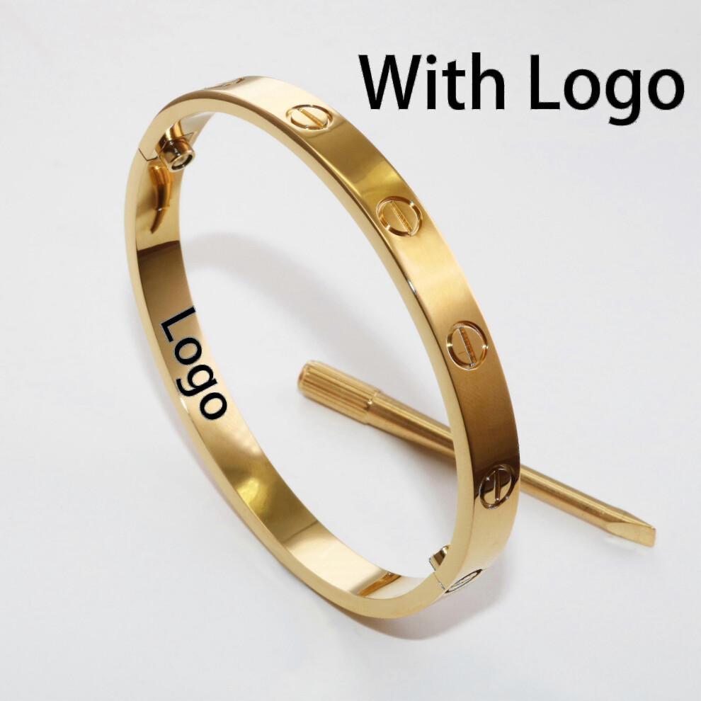 Luxus Designer Schraubarmband aus 316L Edelstahl, 18k Goldplattierung - Love Screwd KR