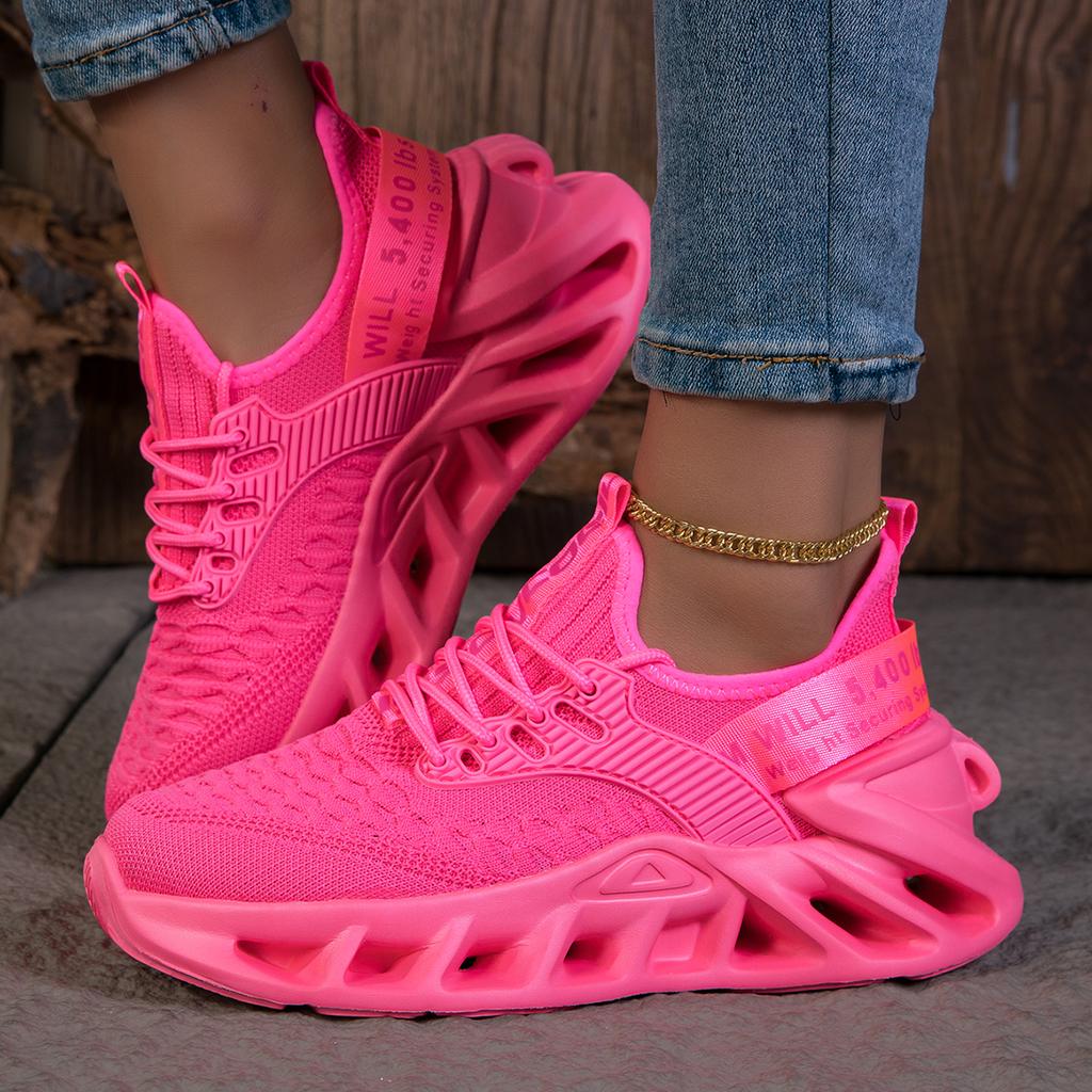 Damen Sneaker Modische Rote Blade Schuhe Herbst Neu EVA Weichsohle Laufschuhe Leicht Anti-Rutsch Sport Tennisschuhe