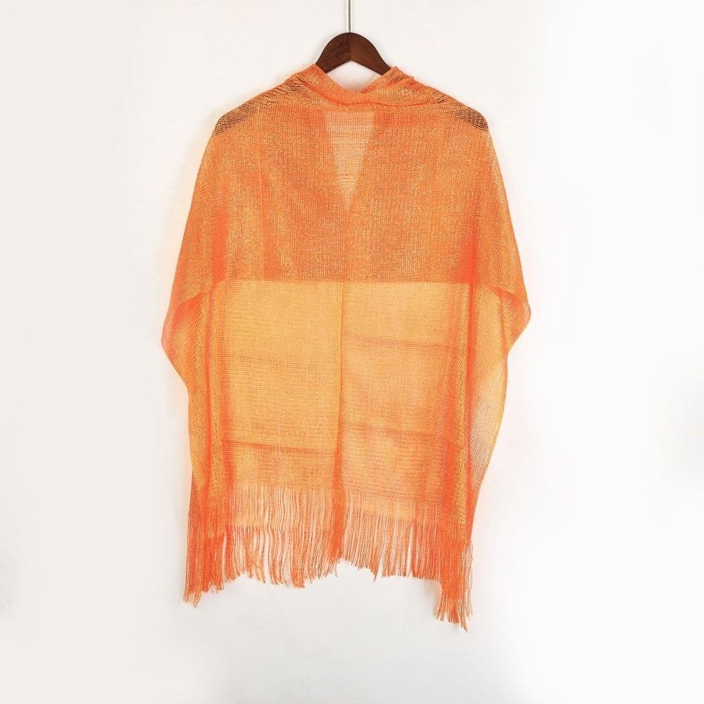Gold Silver Shiny Silk Shawl Lace Tassel Fashion Hijab Fashion Evening Dress Scarf  Summer Wear