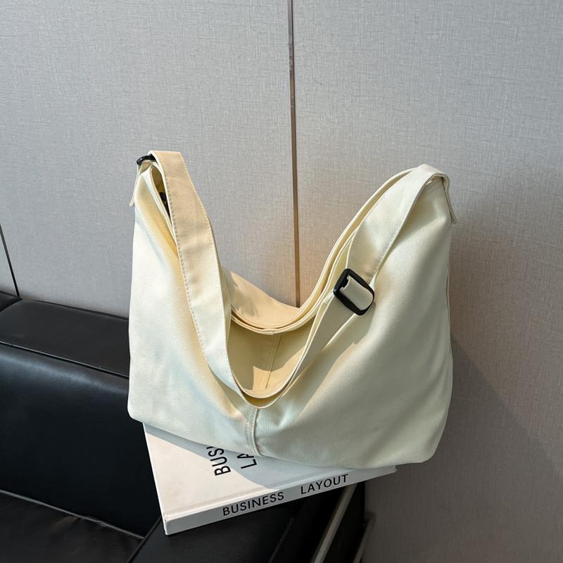Canvas Large Shoulder Bag Students Simple Retro Inner Pouch School Bags Travel