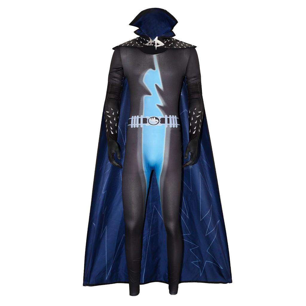 Halloween Costumes Megamind Cosplay Jumpsuit And Cloak Metro City Anime Movie Superhero Bodysuit Carnival Party Cos Dressing