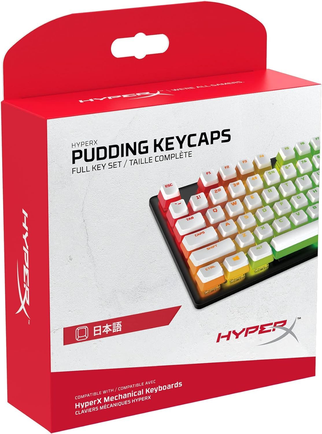 

HyperX ABS pudding key full 108 key [Japanese layout] tops, set, white, 644H9AA#ABJ [product] білий