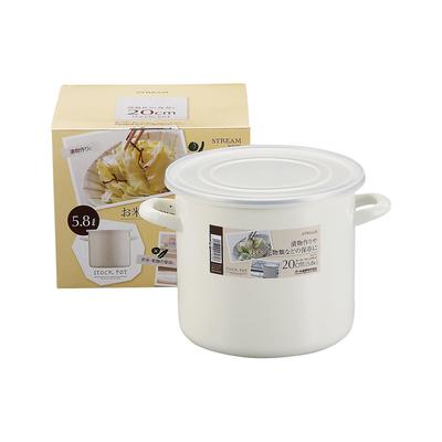 Pearl Metal Stockpot, 20cm, 5.8L, Enamel, Stream HB-4916