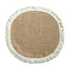 Braided Placemats Heat Resistant Jute Fringe Table Mats Hand Woven Non-Slip Place Mats Tea Cup Pad Indoor Dining Table Decor New