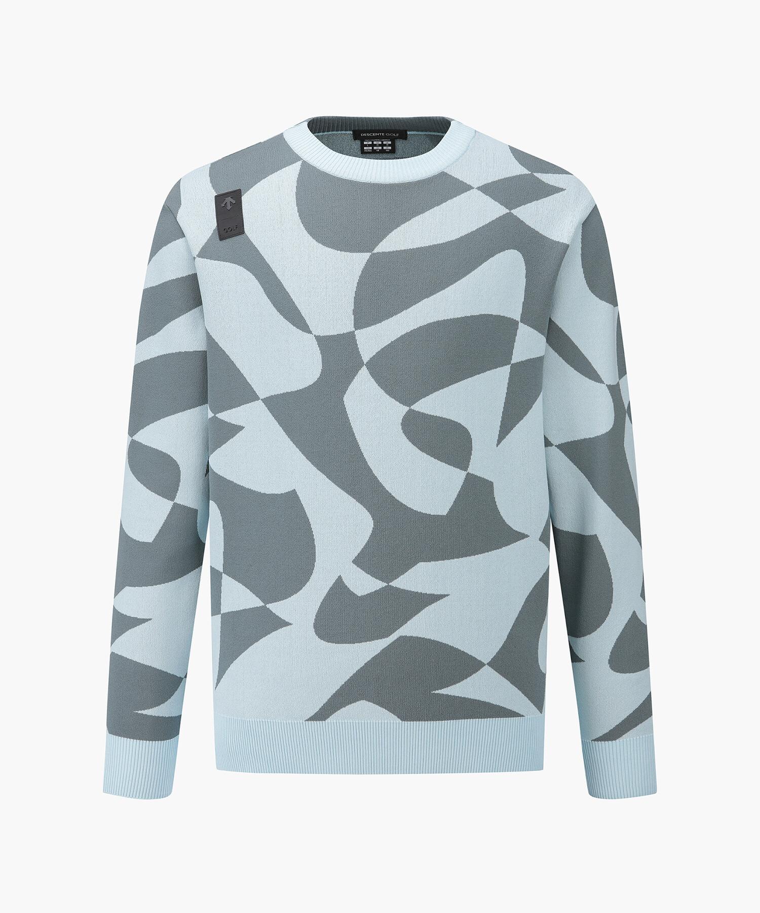Descente Golf Men S Jacquard Pattern Sweater (Dq12Mfkp12) /105