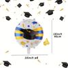 4Pcs 18 inch Bachelor's Hat Printed Round Aluminum Film Balloon Graduation Theme Party Decorn Globos Graduation Ceremony Decor
