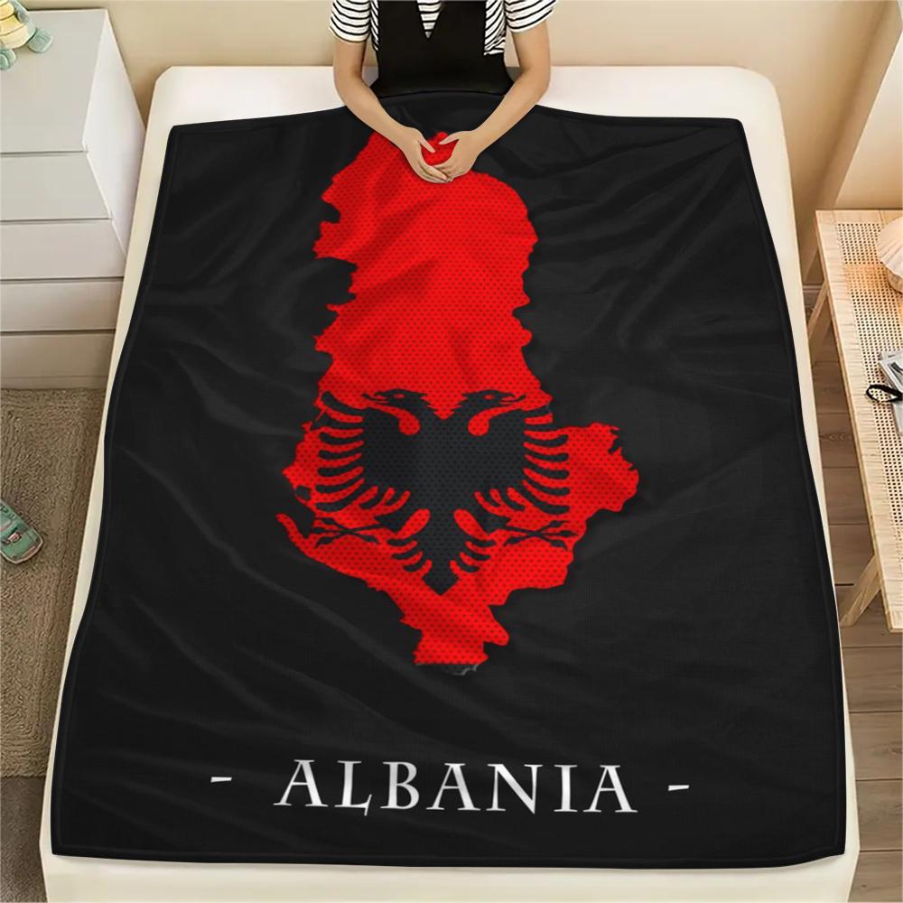 

1pc Republic of Albania Print Flannel Blanket, High quality Comfortable for All Seasons, Home Decor, Warmth and Comfort, Perfect for Christmas Gifts79 80cm x 120cm