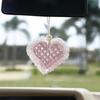 Fashion Car Home Garden Hand-woven Love Pendant Auto Rear View Mirror Ornament