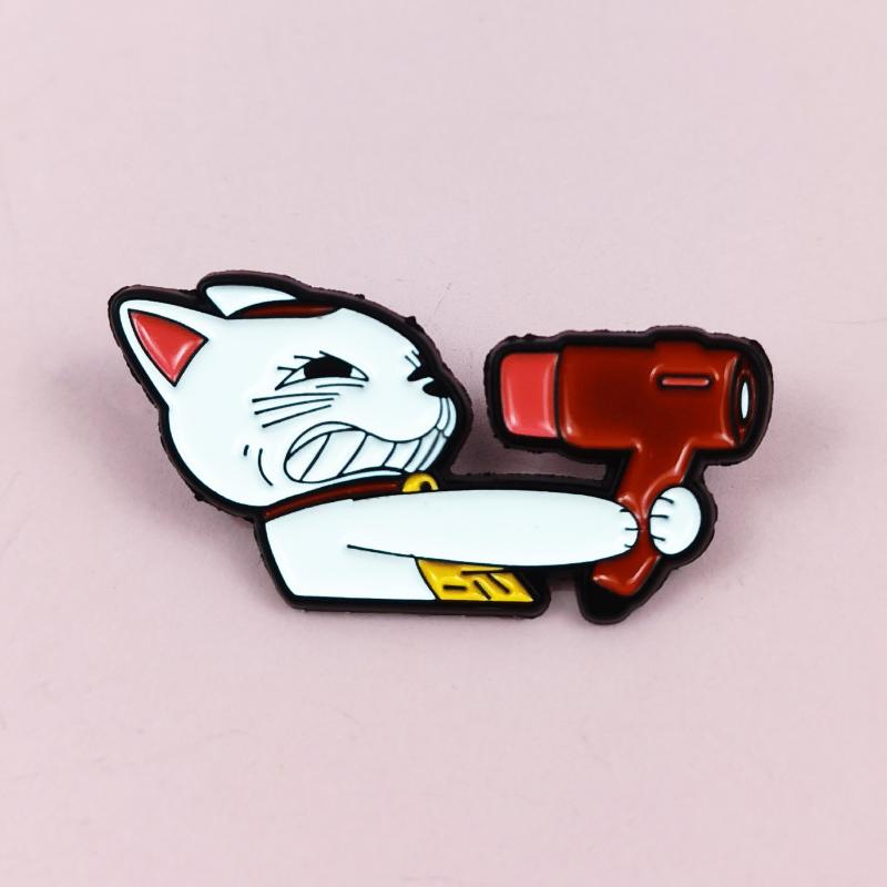 

Cute Cat Enamel Pin Anime Brooch Pines Lapel Pins Funny Badge On Backpack Clothing Accessories Animal Jewelry Friends Gifts