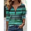 Women's Casual Zipper Long Sleeve T-Shirt