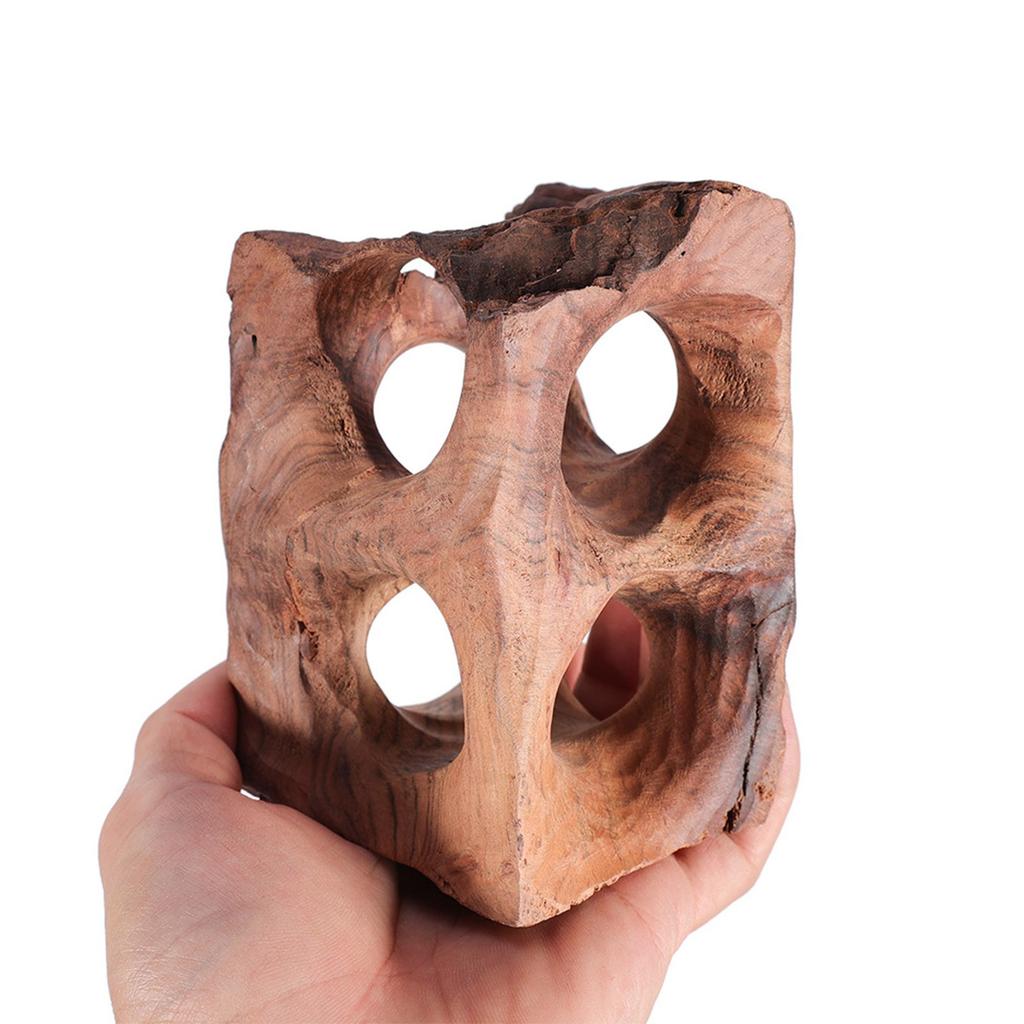 Natural Driftwood Aquarium Decoration Tree Stump with Hiding Holes for Fishtanks Random Styles Fishtank Landscape Figure