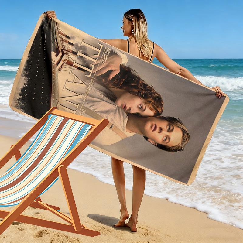 Echoes Gatsby's Glamour Beach Towel Beach Towel for Vacation Photos Beach Swim Absorbent Bath Towel Outdoor Pool Towel Fashion Comfort Beach Towel
