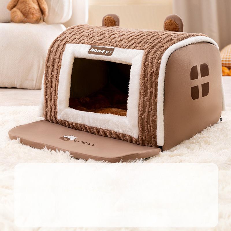 Three-dimensional Arc House Dog House Cat House Winter Warm House Dog Bed Cat House Closed Small and Medium-sized Dog Pet House