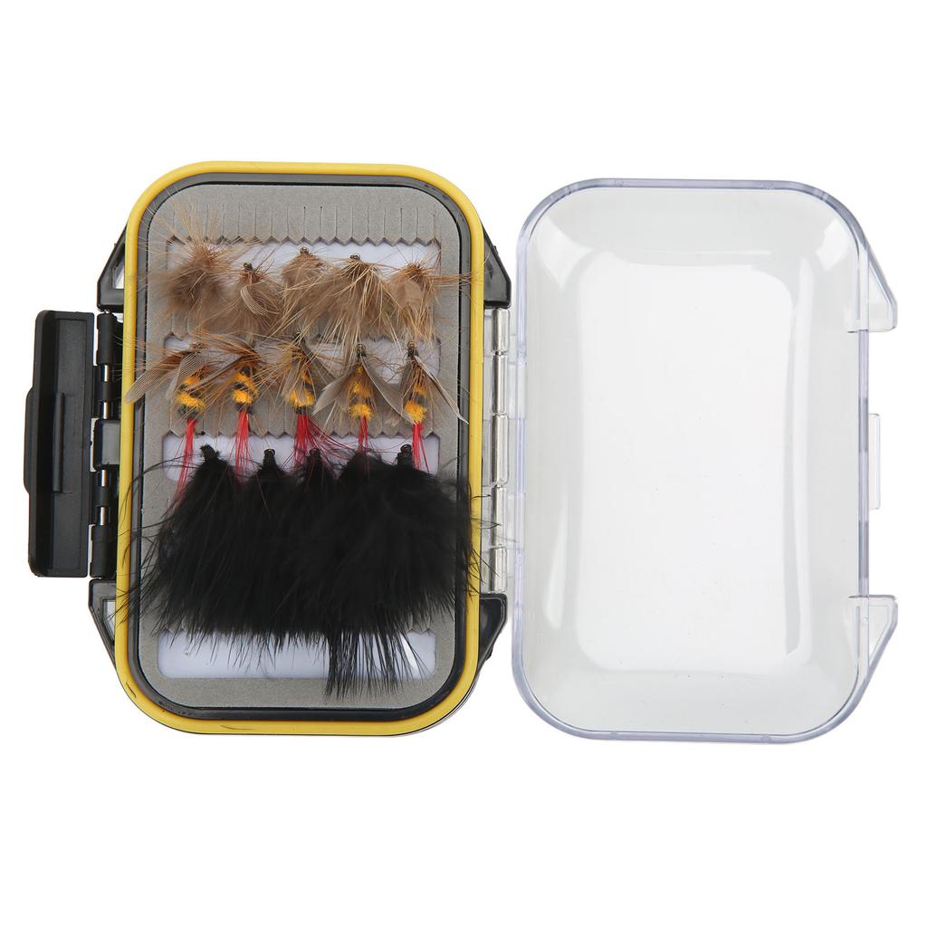 30Pcs Fly Fishing Flies Simulated Vibrant Colors Fly Fishing Lures Set for Outdoor Traveling