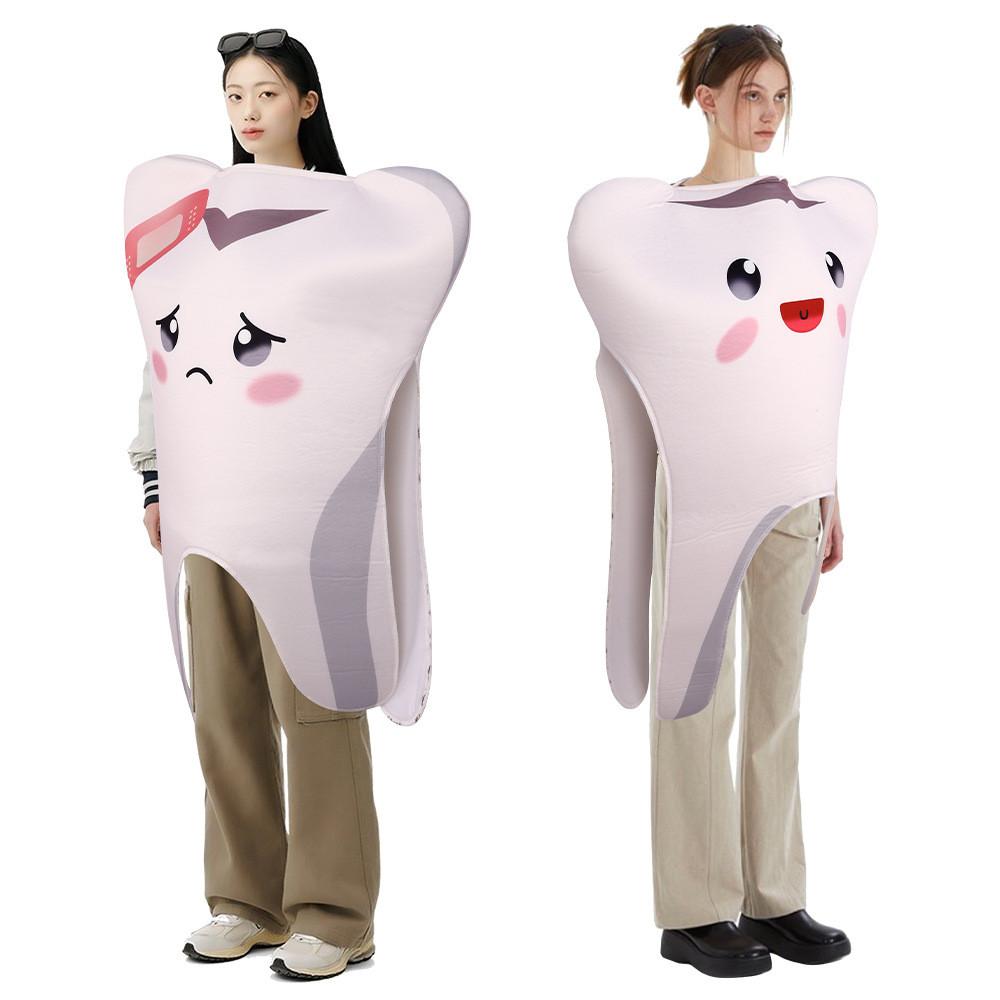 Teeth Cosplay Halloween Outfit Stage Performance Drama Costume Activity Party