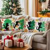 Christmas Tree Cat Cushions Pillowcase Polyester Cushion Cover Throw Pillow Pillowcover Home Car Sofa Decor