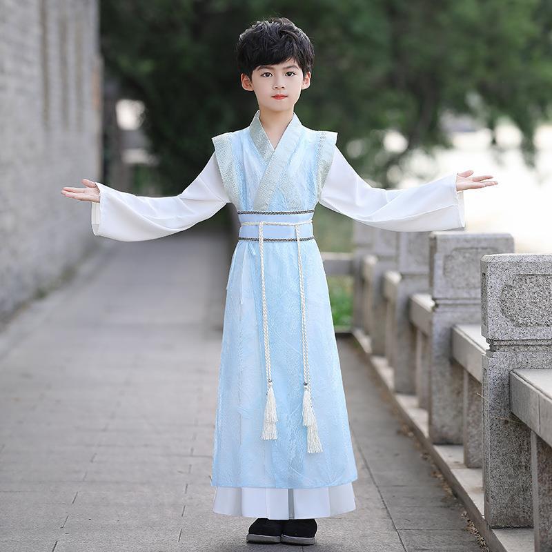 Autumn Youth Ancient Scholar Hanfu Costume for Boys