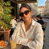Retro Cat Eyes Sunglasses With Y2K Design For Outdoor UV Protect Plastic Frame
