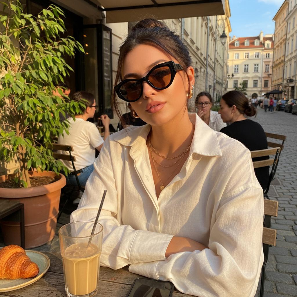 Retro Cat Eyes Sunglasses With Y2K Design For Outdoor UV Protect Plastic Frame