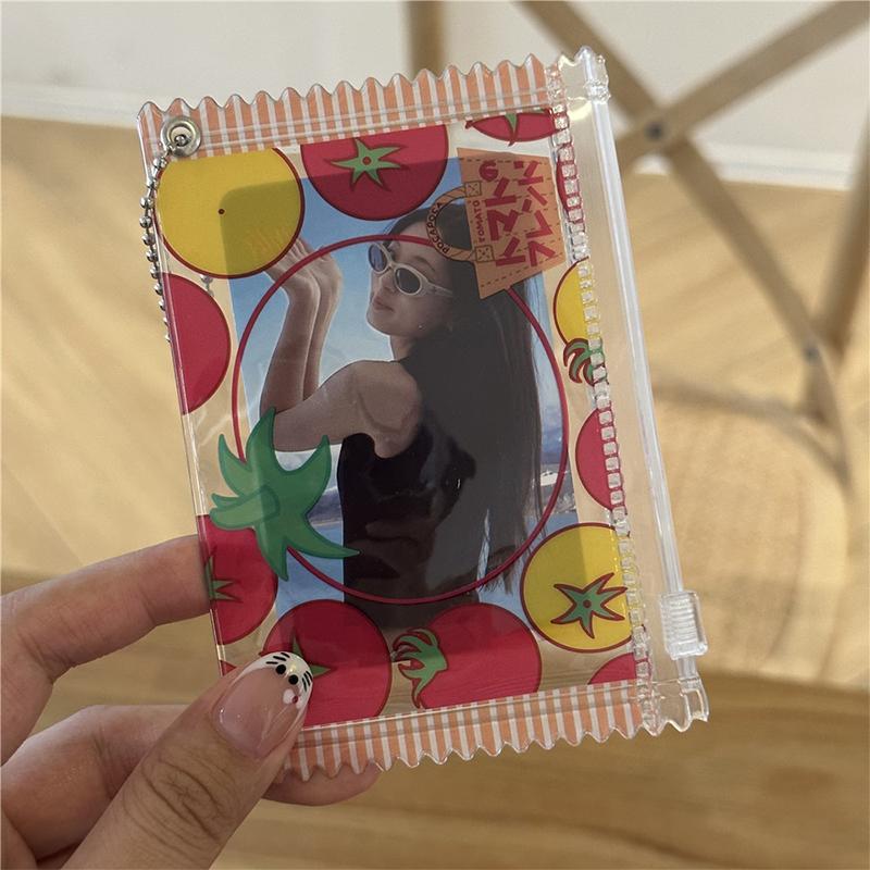 1 Piece 3-Inch Idol Photo Card Protective Cover Card Holder Chain Candy Bag Ins Card Holder Transparent Photocard Holder