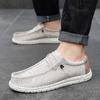Canvas Men Shoes Male Loafer Lightweight Soft Sole Breathable Slip-On Walking Casual Shoes for Men Footwear Big Size 48