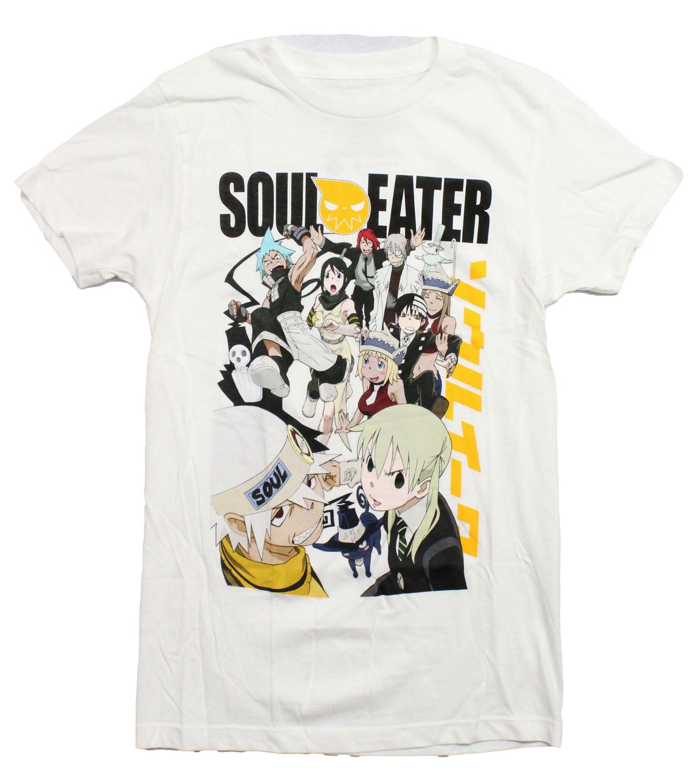 Soul Eater New Adult T-Shirt - Giant Group Under Name Logo Image L