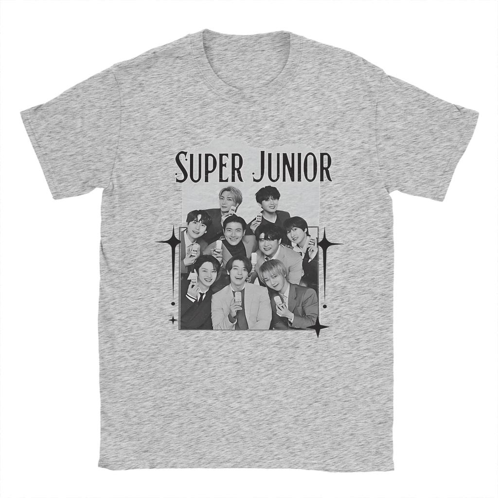 Super Junior T-Shirt Herren Lässiges Baumwoll-T-Shirt Rundhals Kurzarm T-Shirt Geschenkidee Oberteile