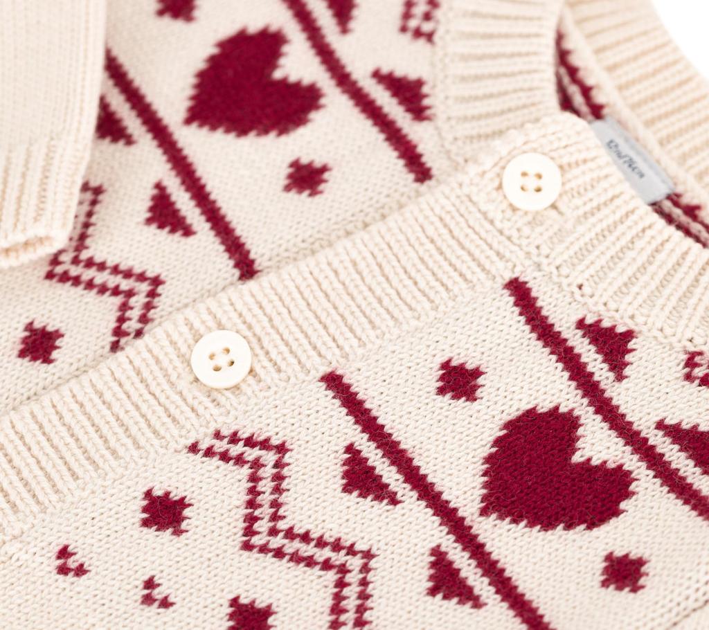 Petit Bateau Cardigan Milky Size 36 95cm A0EBI, White/Red, Months,