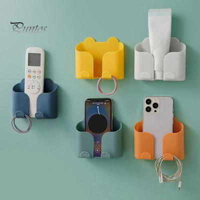 Wall Organizer with Hook Self-adhesive PP No Drilling Mobile Phone Plug Holder Office Supplies
