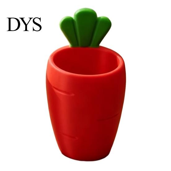 Art Supply Storage Container 3D Printed Carrot Pen Holder, Cute Desktop Organizer for Pencils and Makeup Small Ornament Brushes, Large Capacity