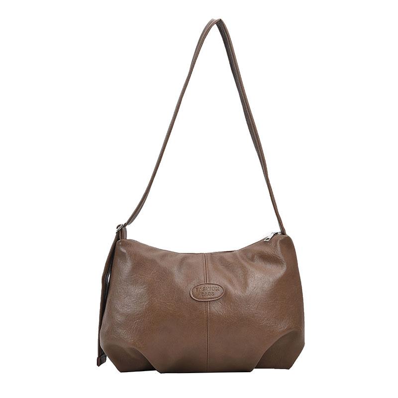 

Осень и зима новая повседневная ретро трендовая плечевая сумка-тоут плиссированная простая сумка-мессенджер хаки