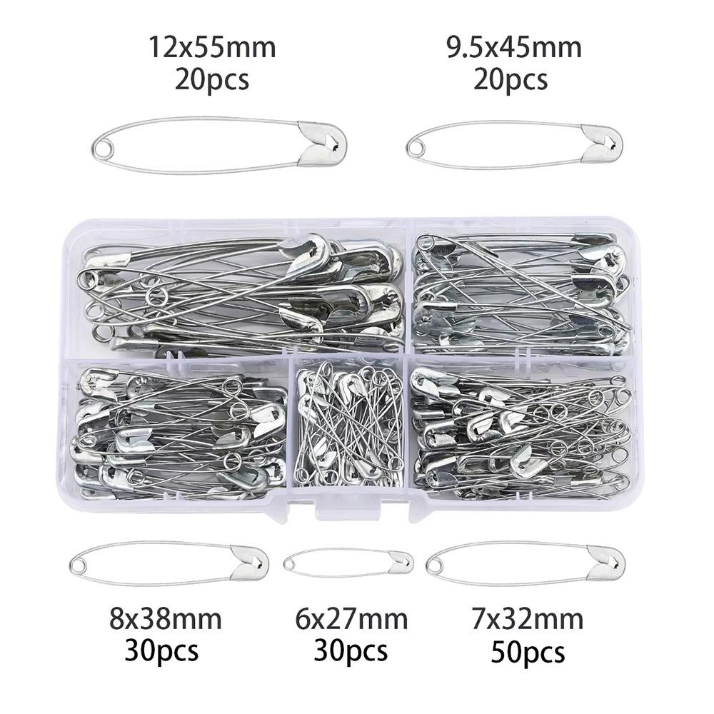 150 buc/cutie 27/32/38/45/55mm Ace de siguranță DIY Cusut Broșă Unelte de cusut durabile pentru cusut haine