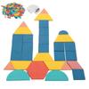 Wooden Pattern Blocks Set Geometric Shape Puzzle Educational Jigsaw Puzzle ToyJigsaw Puzzle Toy