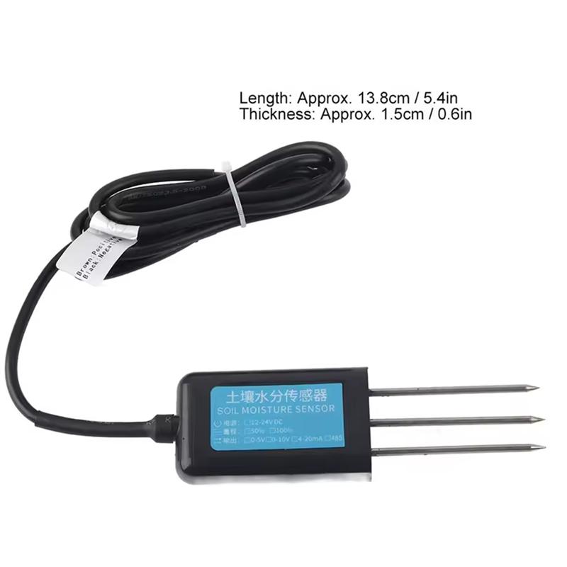 A03F-RS485 Output Soil Moisture Transmitter Single Soil Humidity Sensor Tester 12-24V DC Measurement Range 0-100%