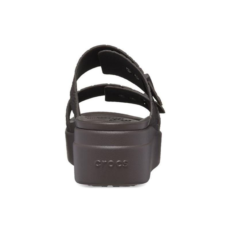 Crocs Brooklyn Low Heel Sports Sandals Women Dark Coffee 208667-206