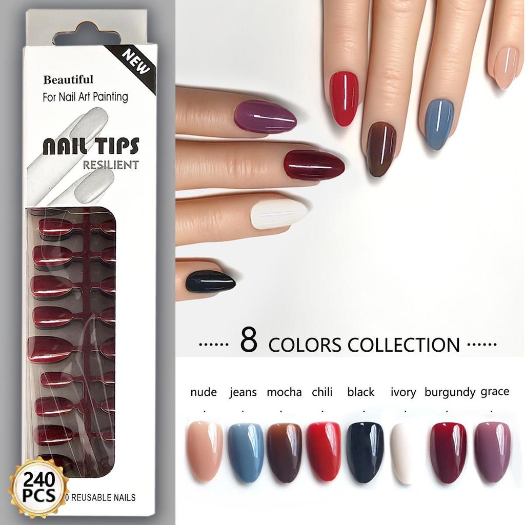 Trending Wearable False Nail Tips Set - Press-On Nails