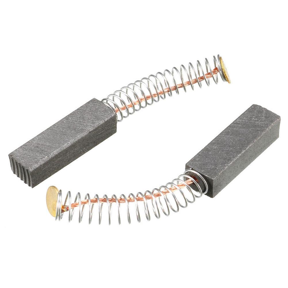 Førsteklasses erstatningskarbonbørster 2 stk for elektriske motorer 20 mm x 6 mm x 5 mm