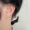 Mini Version Small Fresh Blue Starfish Small Stud Earrings Sweet and Cute Small Simple Commuter Earrings Jewelry