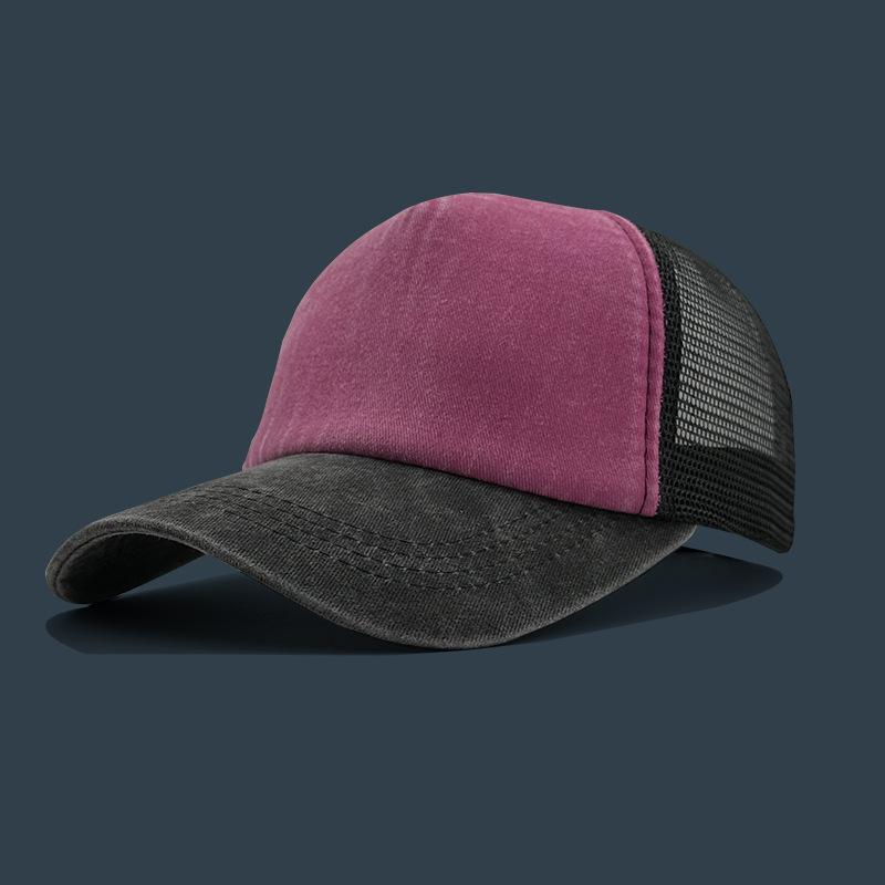 

Classic Trucker Hat Summer Mesh Baseball Caps for Men Women Two Toned Hat for Mens Womens Adjustable Snapback Light Weight белый