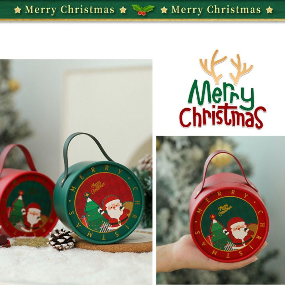 Cu Mâner Cutie de Ambalaj de Crăciun Portabilă Cutie de Depozitare Cadouri Decor de Crăciun Ajunul Crăciunului