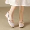 Autumn Women Shoes Fashion 2026 Versatile Low Heeled Leather Shoe Thick Soles Anti Slip Comfort Women's Single Shoe Mary Jane