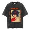 2026 Summer Hot Sale Vintage Washed Anime Death Note Graphic T Shirts Men Women Vintage Hip Hop Streetwear Oversized Tshirt