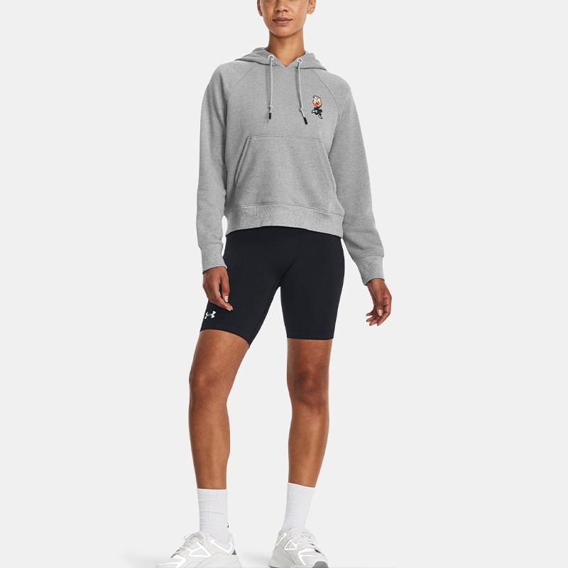 Under Armour Heavyweight Terry Cartoon Letter Logo Print Hoodie Women Hoodie Gray 1379834-011