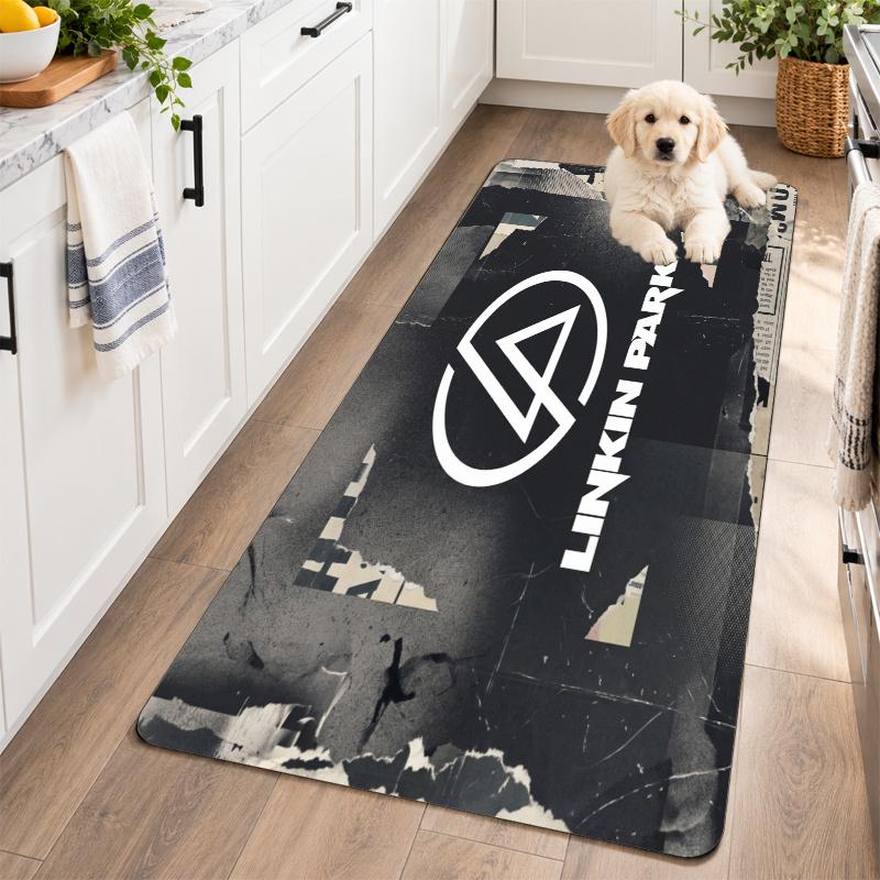 Flannel Kitchen Mat Linkin Park Soft Area Rug Non Slip Floor Carpet Home Decoration