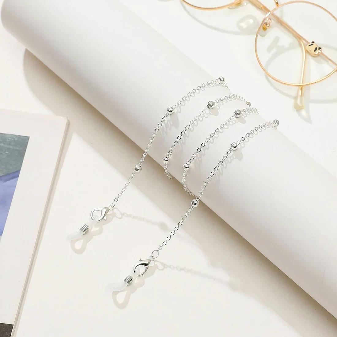 

Модные бусины для очков, летние бусины, подвески, ремешок для маски, ожерелье ручной работы для женщин, солнцезащитные очки, шнурок, ювелирные изделия серебряный