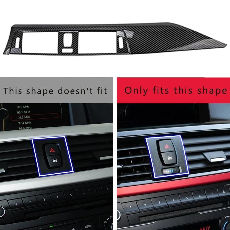 LHD Car Styling Fibră de carbon Consolă centrală Priza de aer Panou Capaci Decorare autocolante cadru pentru BMW F30 F31 F32 F34 F36