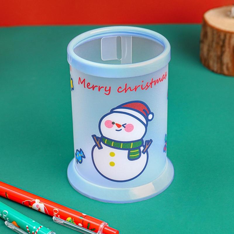 Christmas Pen Cup Paint Brush Holder Makeup Brush Organizer Holder Christmas Party Favors for Kids Boys Girls Students