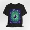 Flow Cat Short Sleeve Tee – Creative Cat Graphic Shirt, Artistic Unisex Tee