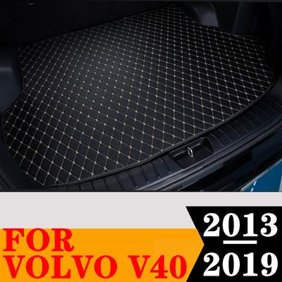 Sinjayer Auto-Kofferraummatte, Allwetter-Heckstiefel-Gepäckpolster, Teppich, flache Seite, Cargo-Liner-Abdeckung, passend für Volvo V40 2013